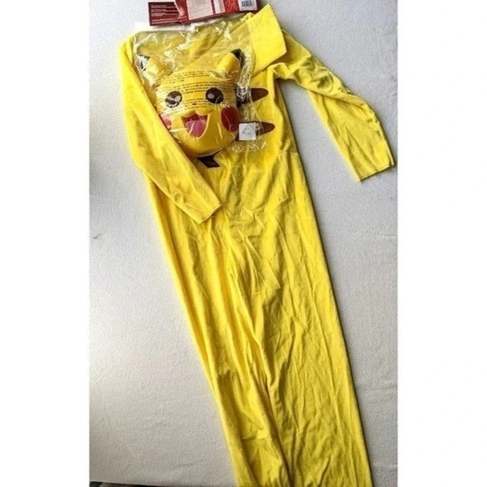 Pokemon Pikachu Halloween Costume Large 10-12 Disguise Mask Child Unisex NEW